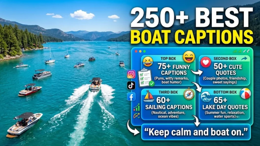 Boat Captions by Mood, Vibe & Moment