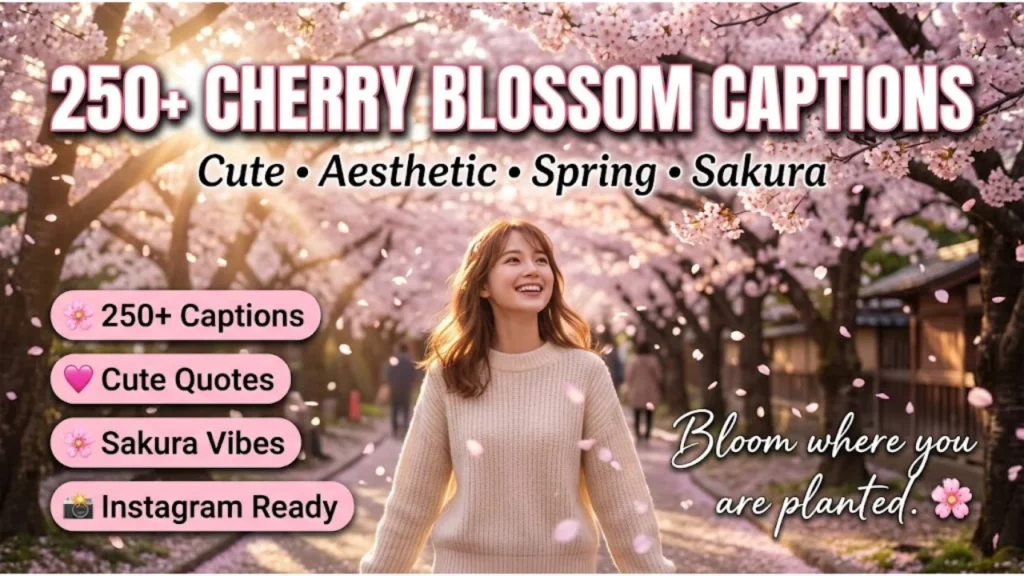 Romantic & Dreamy Cherry Blossom Captions