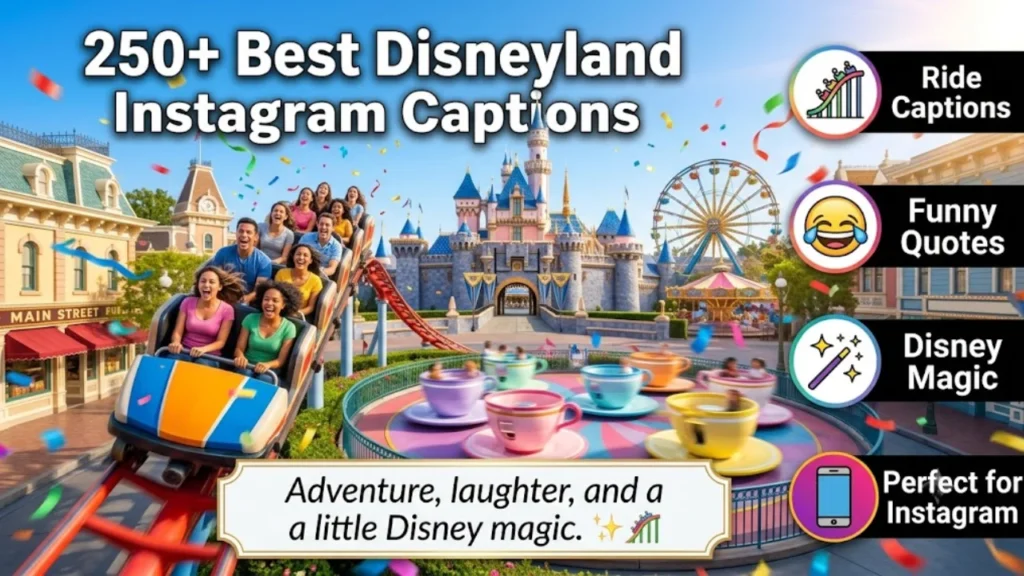 Disney Food, Outfit, Aesthetic & Holiday Captions for Instagram