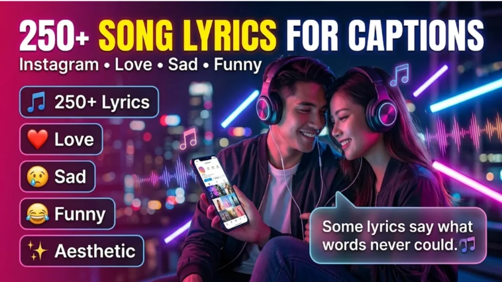 Song Lyrics for Captions by Occasion