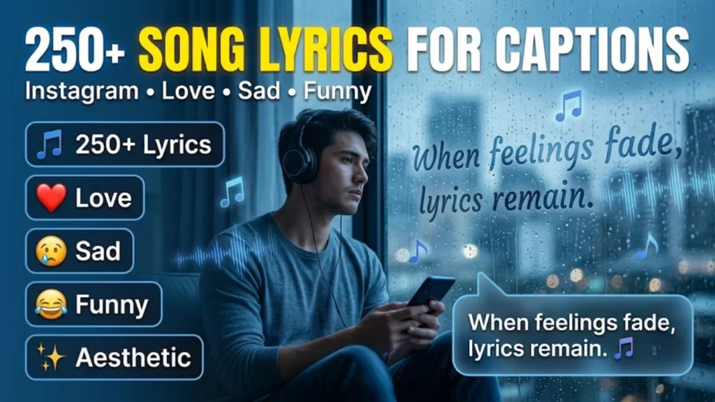 Song Lyrics for Captions by Photo Type