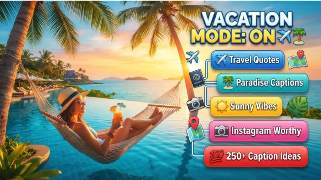 Best Beach & Travel Vacation Captions for Instagram