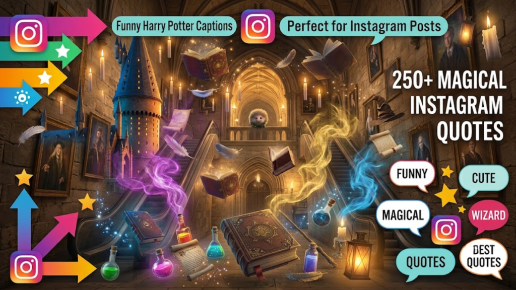 Hogwarts House & Wizard Quotes for Instagram