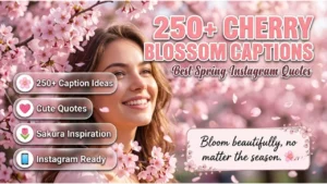 250+ Cherry Blossom Captions for Instagram: Cute, Aesthetic, Spring & Sakura Quotes