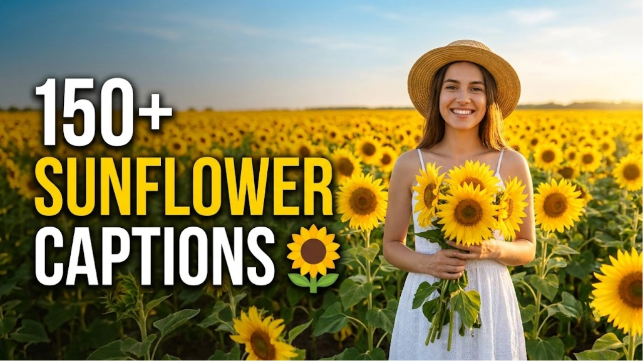150+ Sunflower Captions for Instagram Cute, Funny & Inspirational Quotes