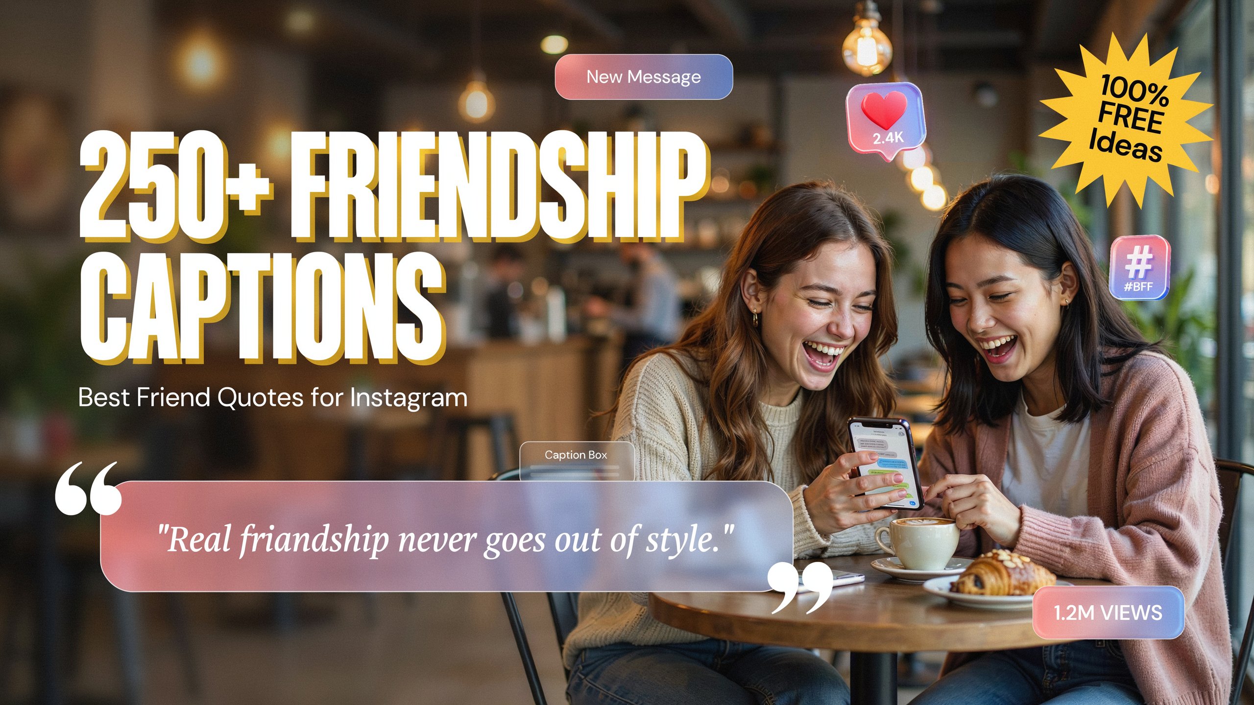 250+ Friendship Captions for Instagram: Best Cute, Funny, Short & Best Friend Quotes