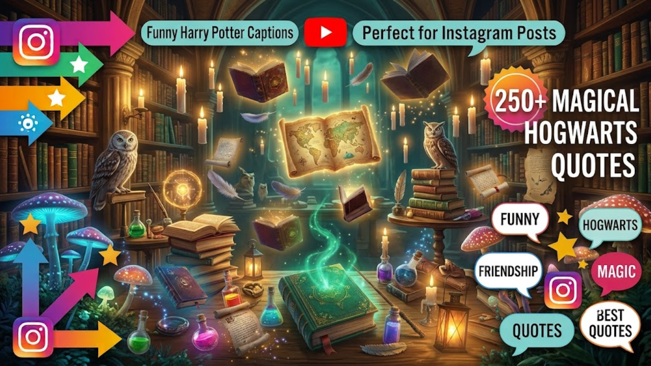 250+ Harry Potter Captions for Instagram: Best Magical, Funny, Hogwarts & Wizard Quotes