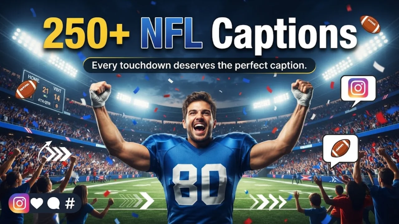 250+ NFL Captions for Instagram Best Football, Game Day, Touchdown & Tailgate Quotes