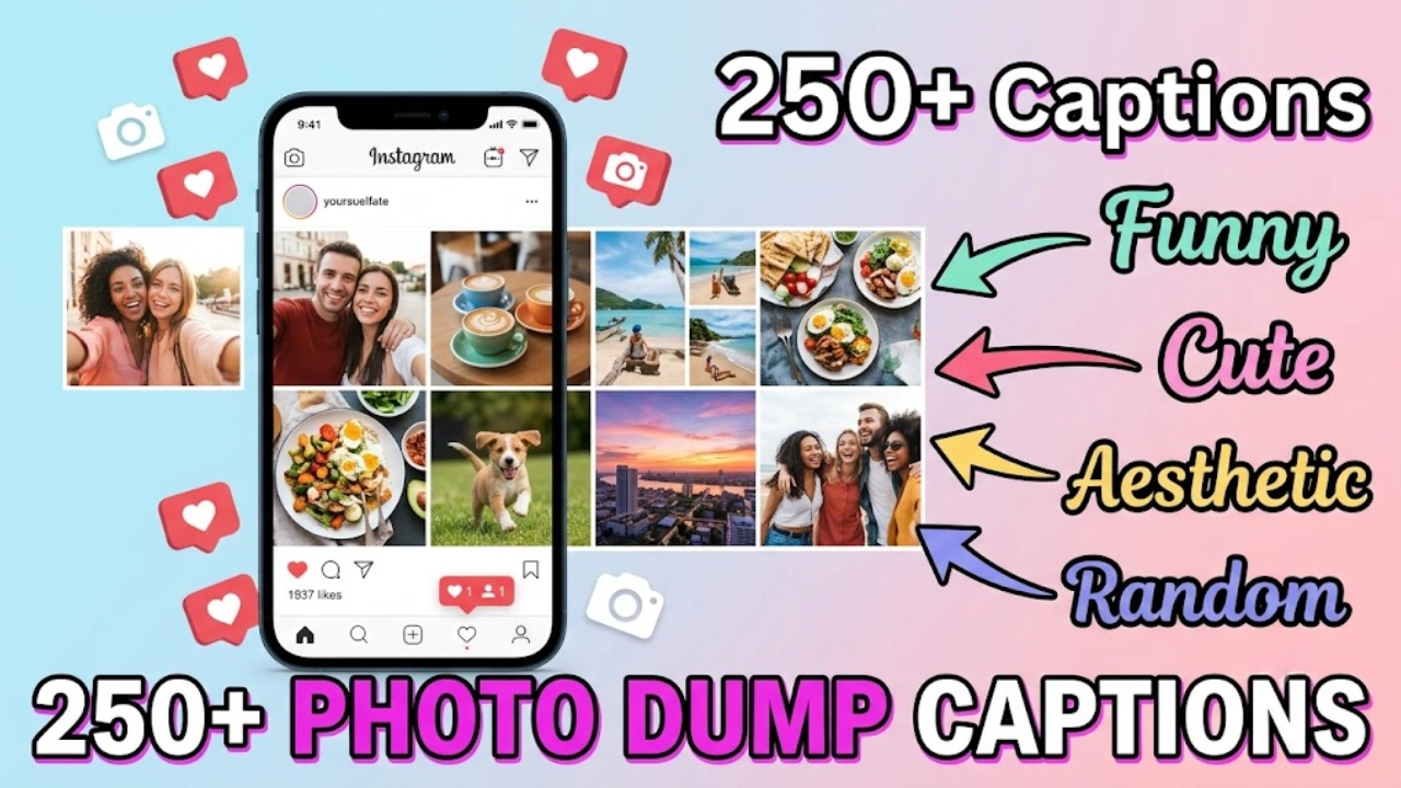 250+ Photo Dump Captions for Instagram Best Funny, Aesthetic, Cute & Random Photo Dump Quotes
