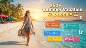 250+ Summer Vacation Captions for Instagram Best Beach, Travel, Adventure, Sunny & Fun Quotes