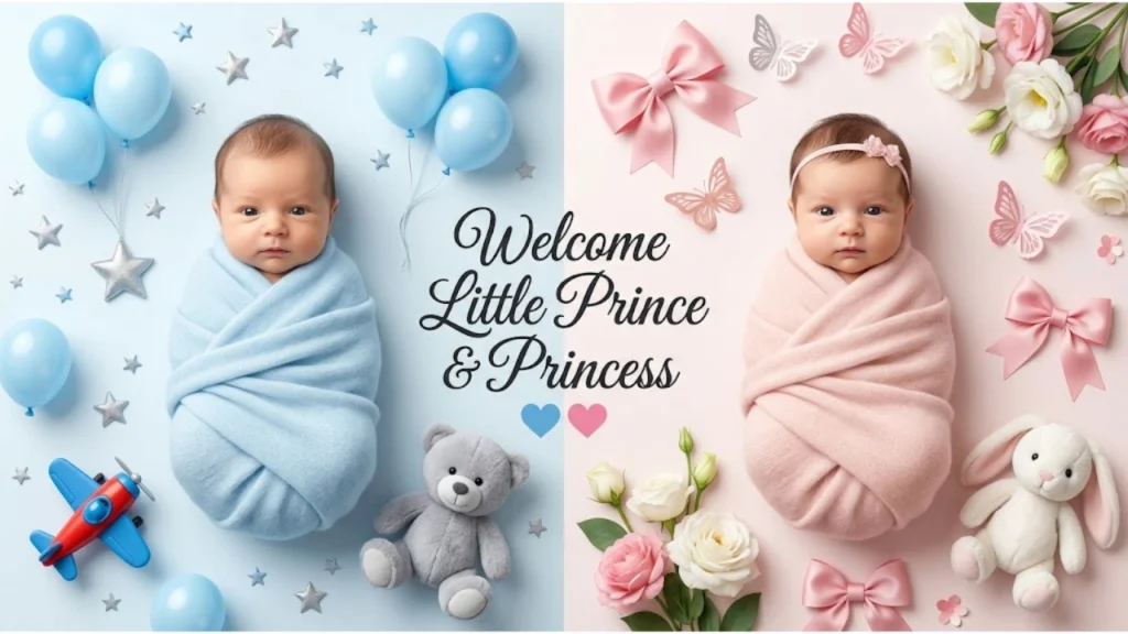 Baby Boy and Baby Girl Announcement Captions