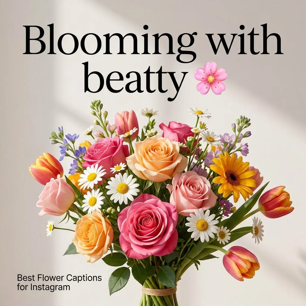 150+ Flower Captions for Instagram Beautiful, Cute, Funny & Blooming Quotes