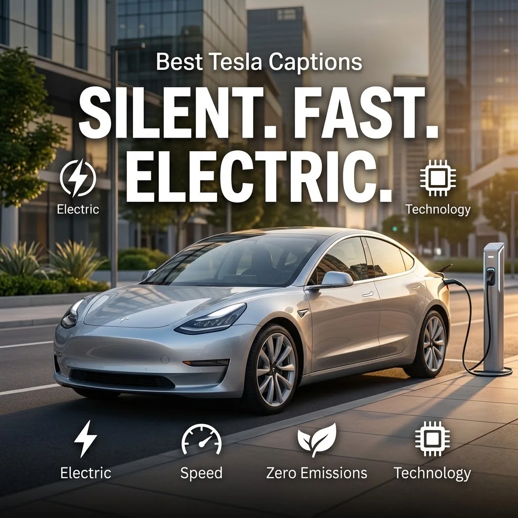 150+ Tesla Captions for Instagram Cool, Funny & Electric Car Quotes