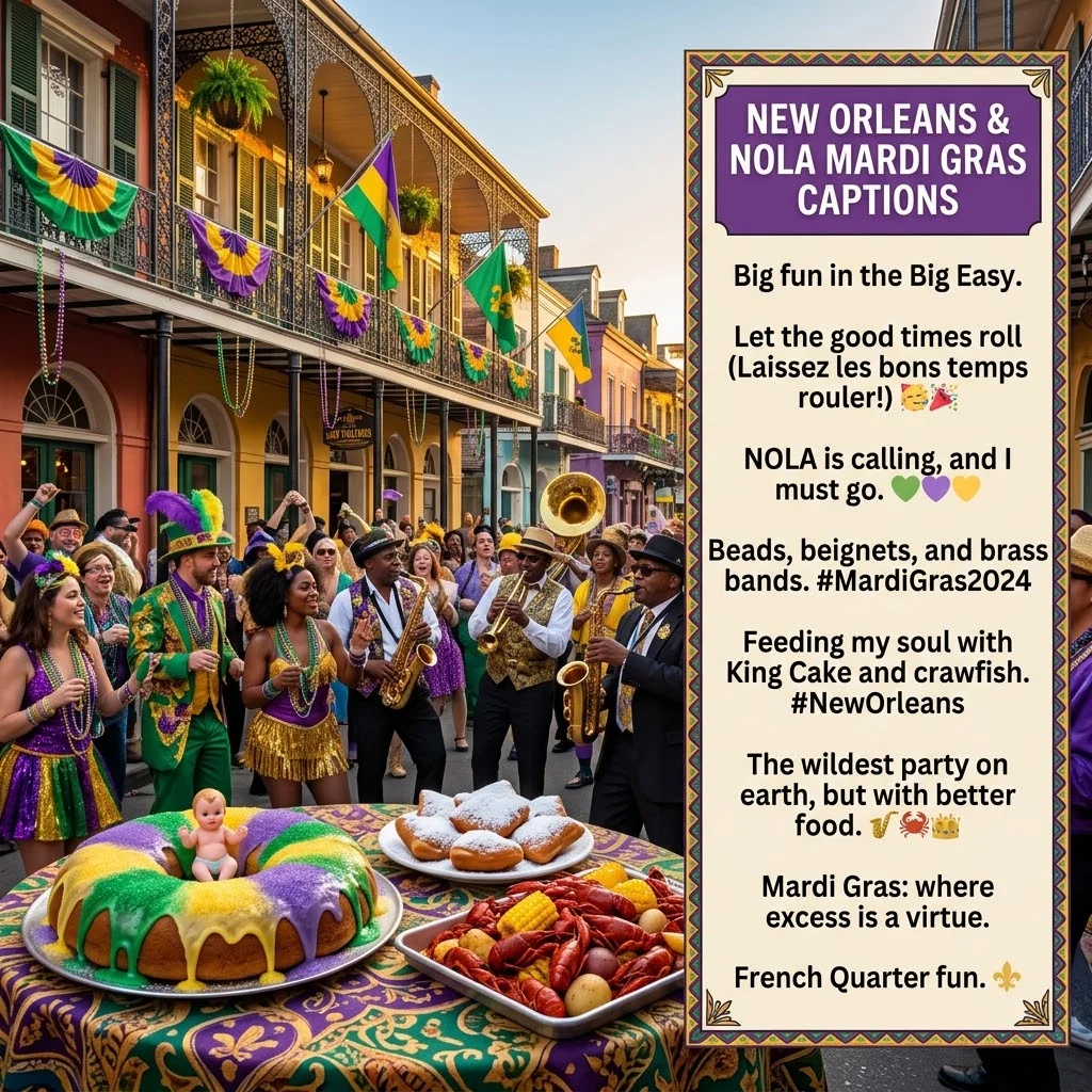 Mardi Gras Quotes, Sayings & Carnival Captions