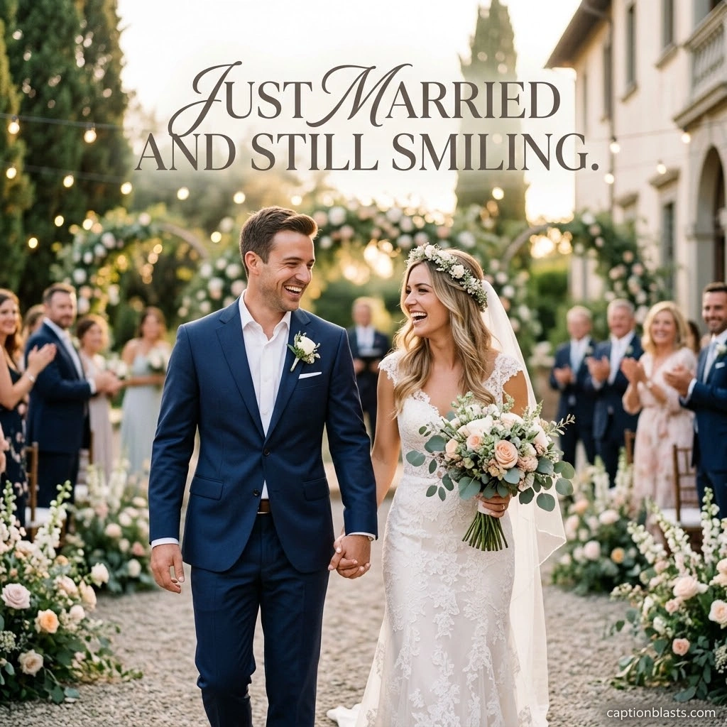 150+ Captions for Newly Married Couples Cute, Romantic & Funny Wedding Ideas