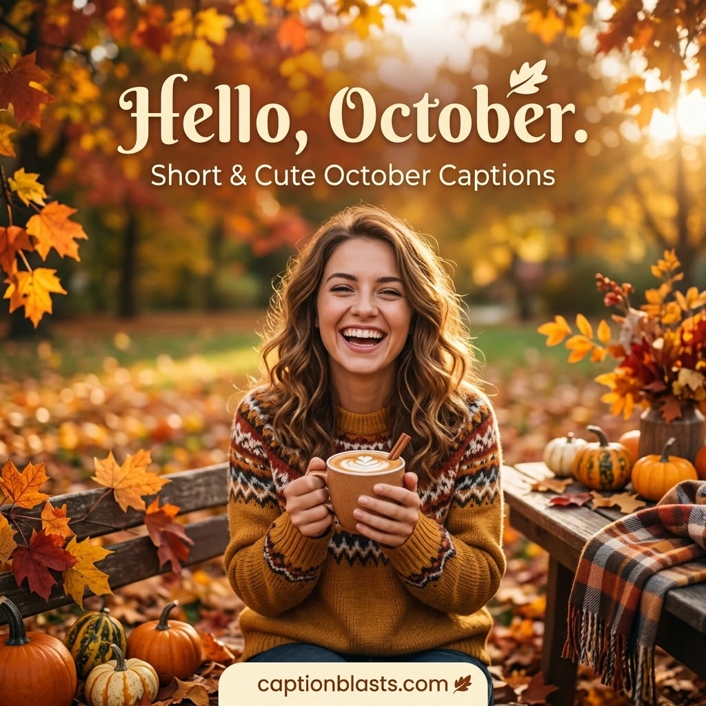 150+ October Captions for Instagram Cute, Fall, Halloween & Cozy Ideas