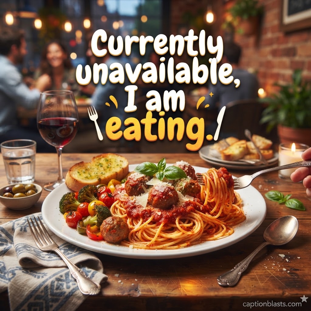 Funny Dinner Captions for Instagram