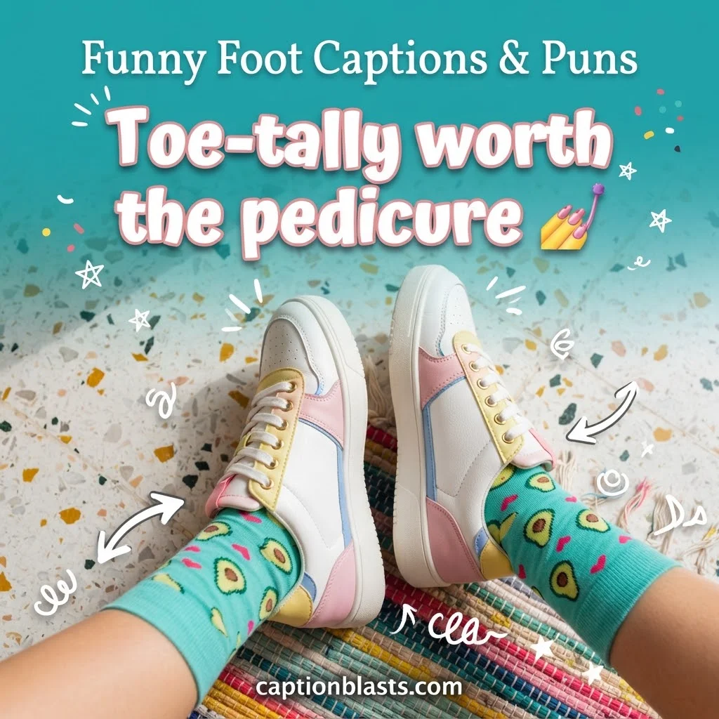Funny Foot Captions and Foot Puns for Instagram