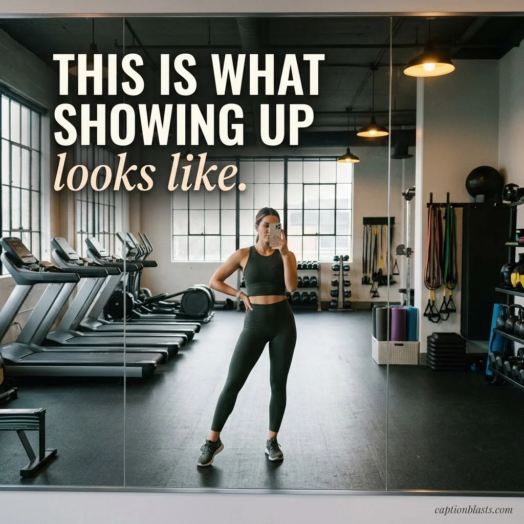 Short and One-Word Mirror Selfie Captions