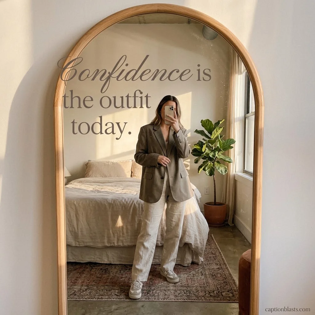 Stylish and Aesthetic Mirror Selfie Captions for Instagram