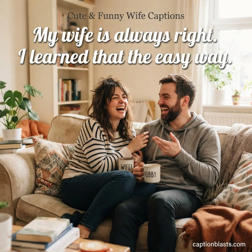 Beautiful wife and selfie captions