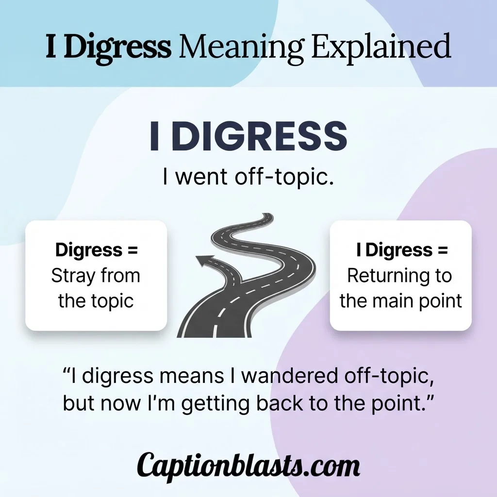 Digress Meaning