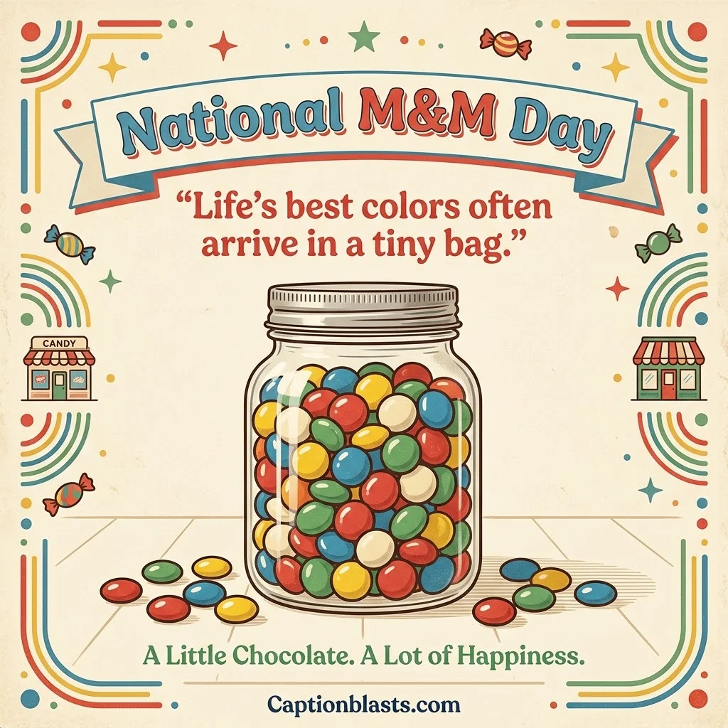 Funny National M&M Day Captions