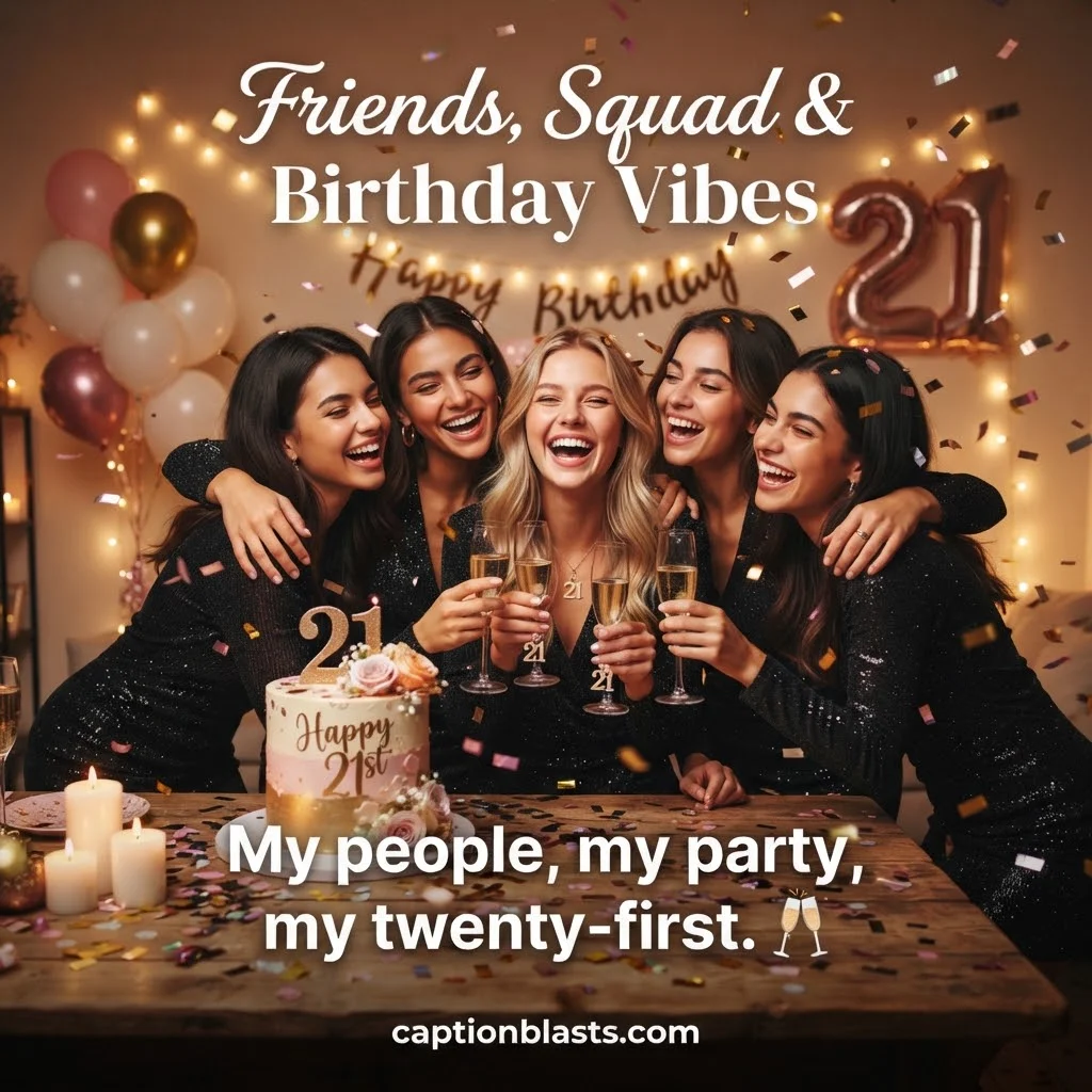 Funny & Sassy 21st Birthday Captions for Instagram