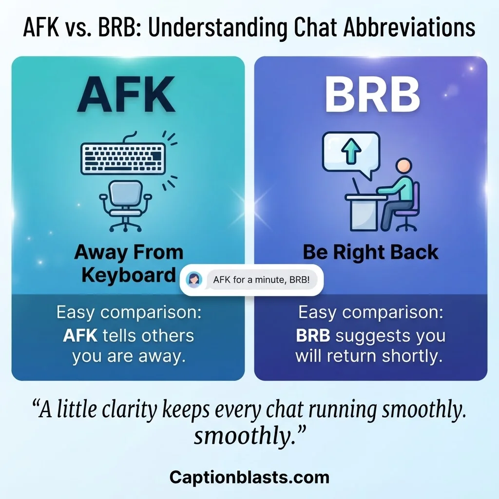 How to Use AFK Examples and Similar Terms