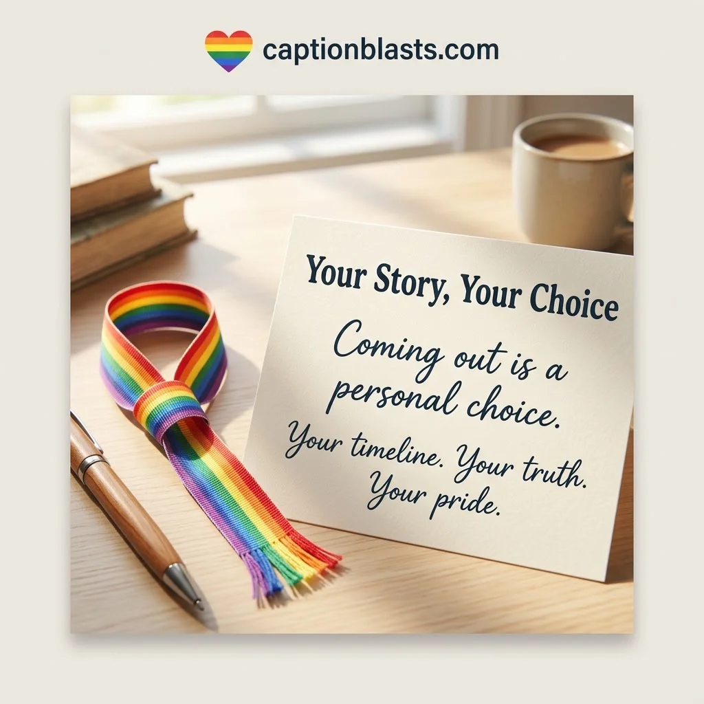 Short National Coming Out Day Captions for Instagram, TikTok & Texts