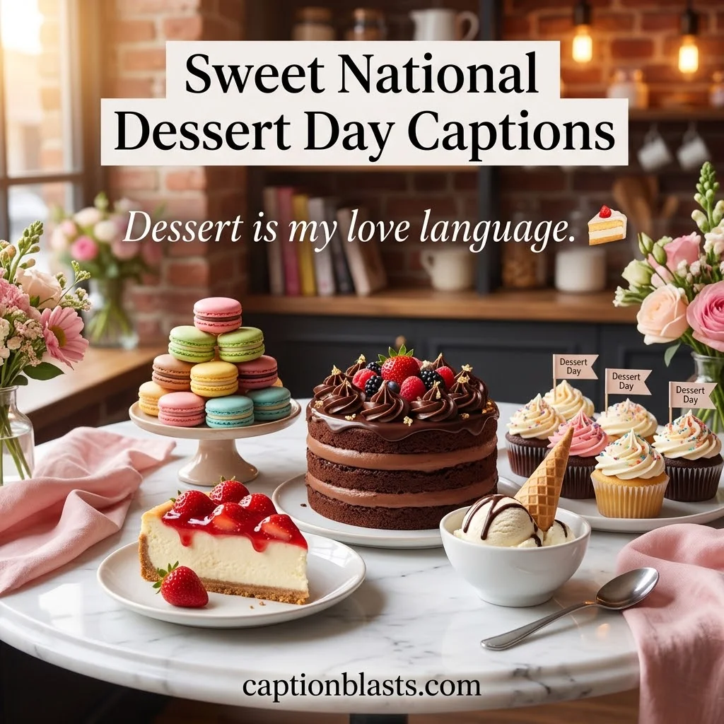 Sweet National Dessert Day Captions for Instagram